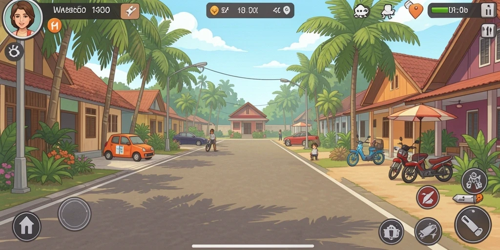 Tampilan awal permainan yang menarik dan user-friendly.
