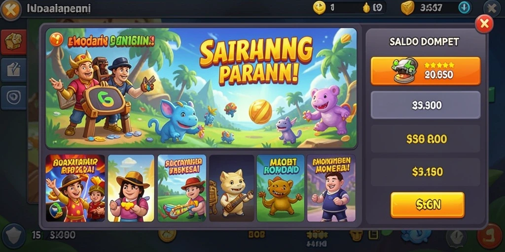 Tampilan menu utama GARUDA999 yang menarik.