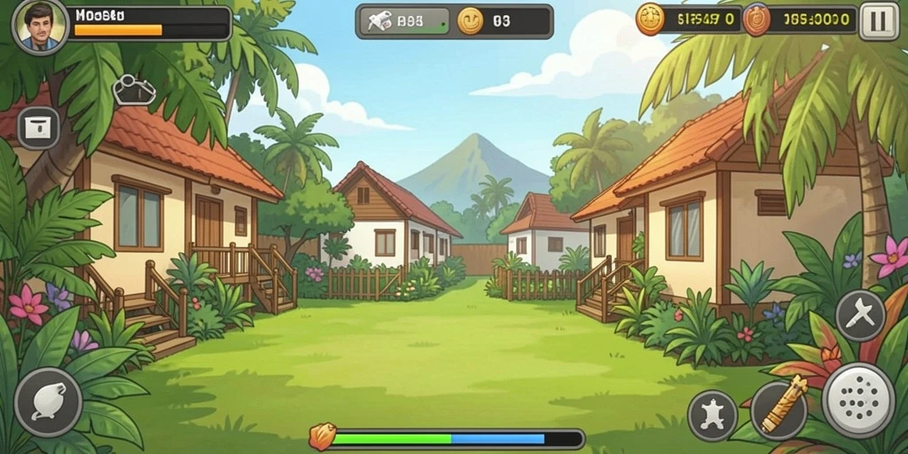 Tampilan awal game yang menarik dan mudah dinavigasi.